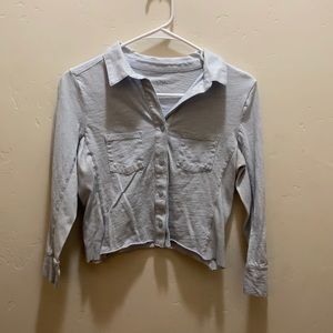 Baby blue, Cropped Button up, Size S
